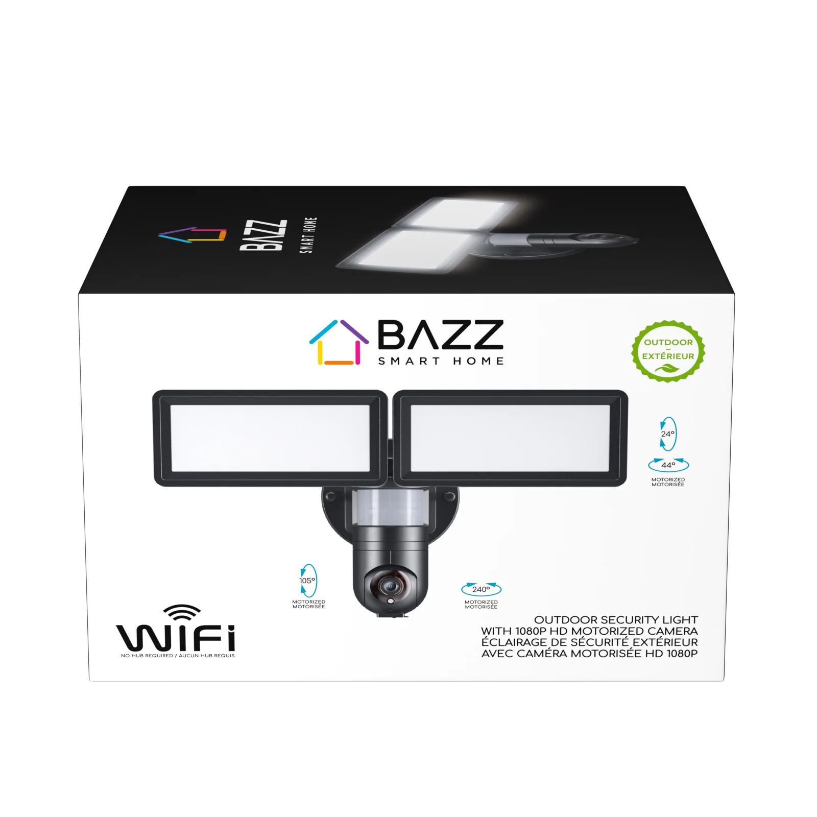 WiFi Waterproof Outdoor Security Light with HD 1080p Camera, Black - Image 8